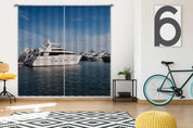 3D Yachting Pier Sea Curtains and Drapes GD 1750- Jess Art Decoration