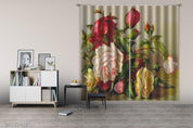 3D Beautiful Roses Colorful Curtains and Drapes GD 4555- Jess Art Decoration