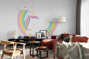 3D Unicorn Clouds Rainbow Wall Mural Wallpaper 16- Jess Art Decoration