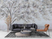 3D Hand Drawn Floral Tree Wall Mural Wallpaper LQH 142- Jess Art Decoration