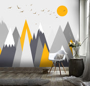 3D Colorful Abstract Mountains Wall Mural Wallpaper 137- Jess Art Decoration