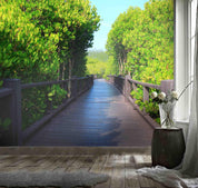 3D Wooden Walkway Forest Wall Mural Wallpaper 73- Jess Art Decoration