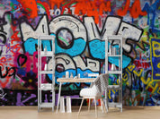 3D Abstract Art Graffiti Alphabet Wall Mural Wallpaper GD 4129- Jess Art Decoration