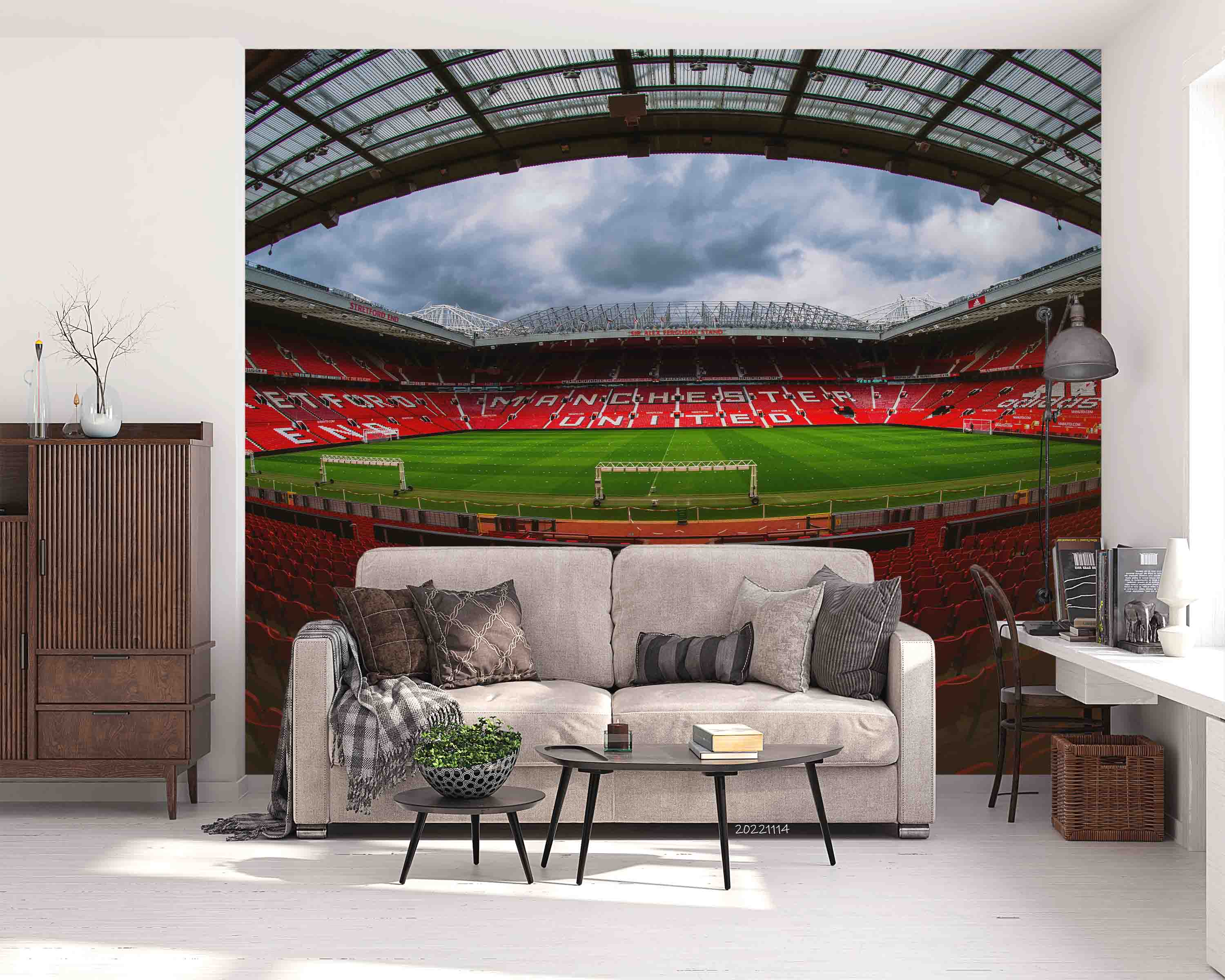 3D UK Old Trafford Football Stadium Wall Mural Wallpaper GD 167- Jess Art Decoration
