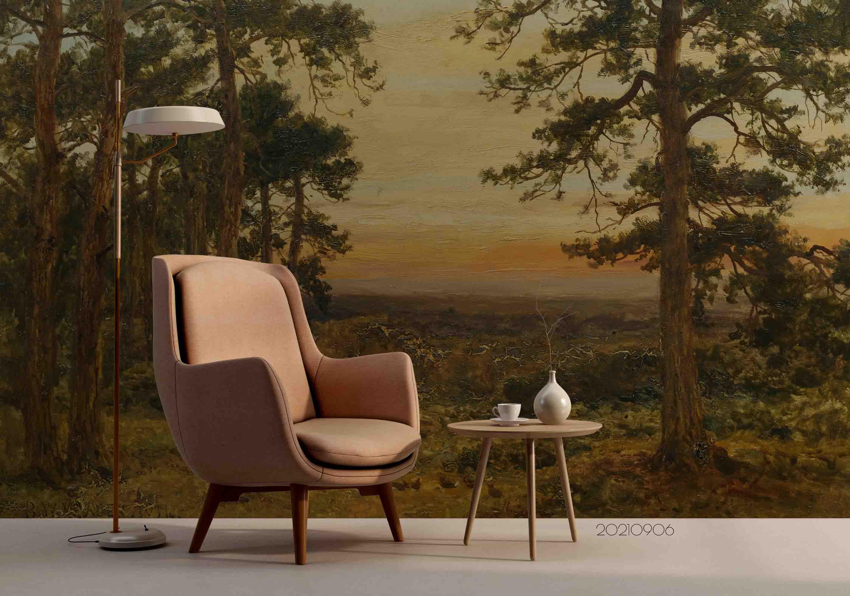 3D Sunset Sky Forest Landscape Wall Mural Wallpaper LQH 656- Jess Art Decoration