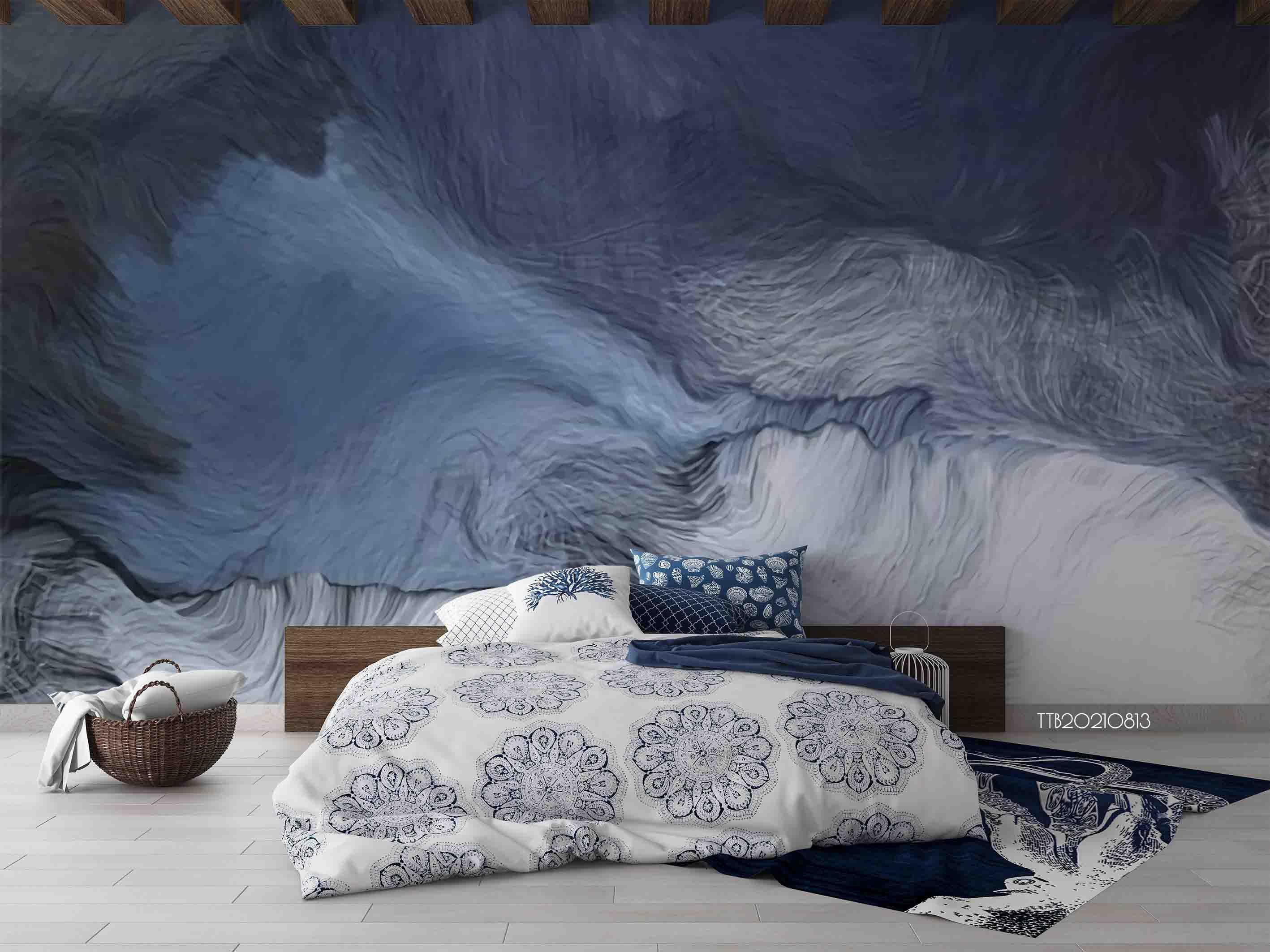 3D Hand-painted  Abstract  Dark Clouds Wall Mural Wallpaper 5143- Jess Art Decoration