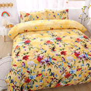 3D Hand Drawn Yellow Floral Quilt Cover Set Bedding Set Duvet Cover Pillowcases 517- Jess Art Decoration