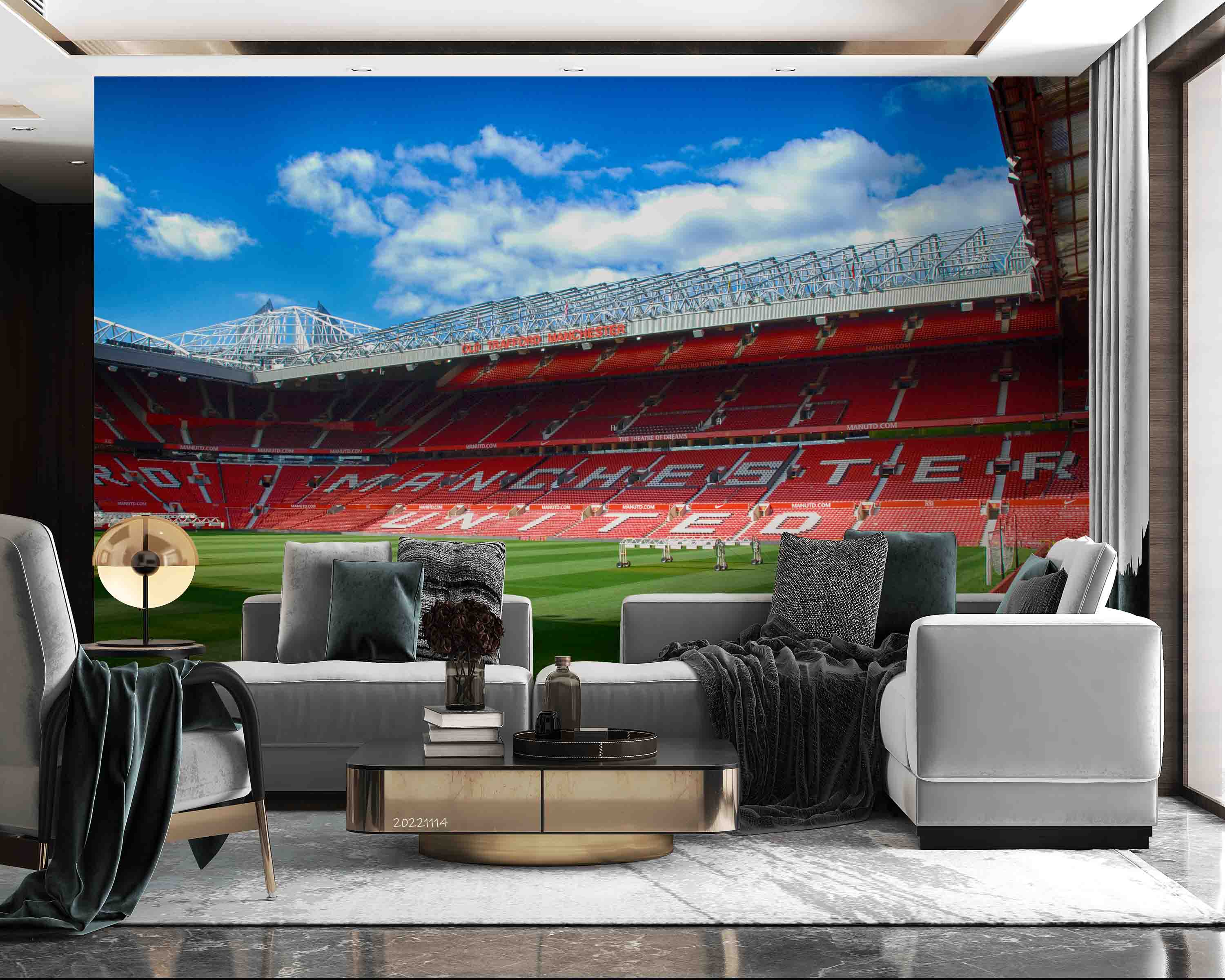 3D UK Old Trafford Stadium Wall Mural Wallpaper GD 212- Jess Art Decoration