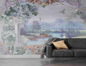 3D Peacock Elk River Mountain Landscape Wall Mural Wallpaper GD 3065- Jess Art Decoration
