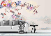 3D Floral Mountain Bird Wall Mural Wallpaper 25- Jess Art Decoration