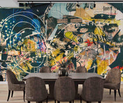 3D Abstract Graffiti Pattern Wall Mural Wallpaper WJ 2191- Jess Art Decoration