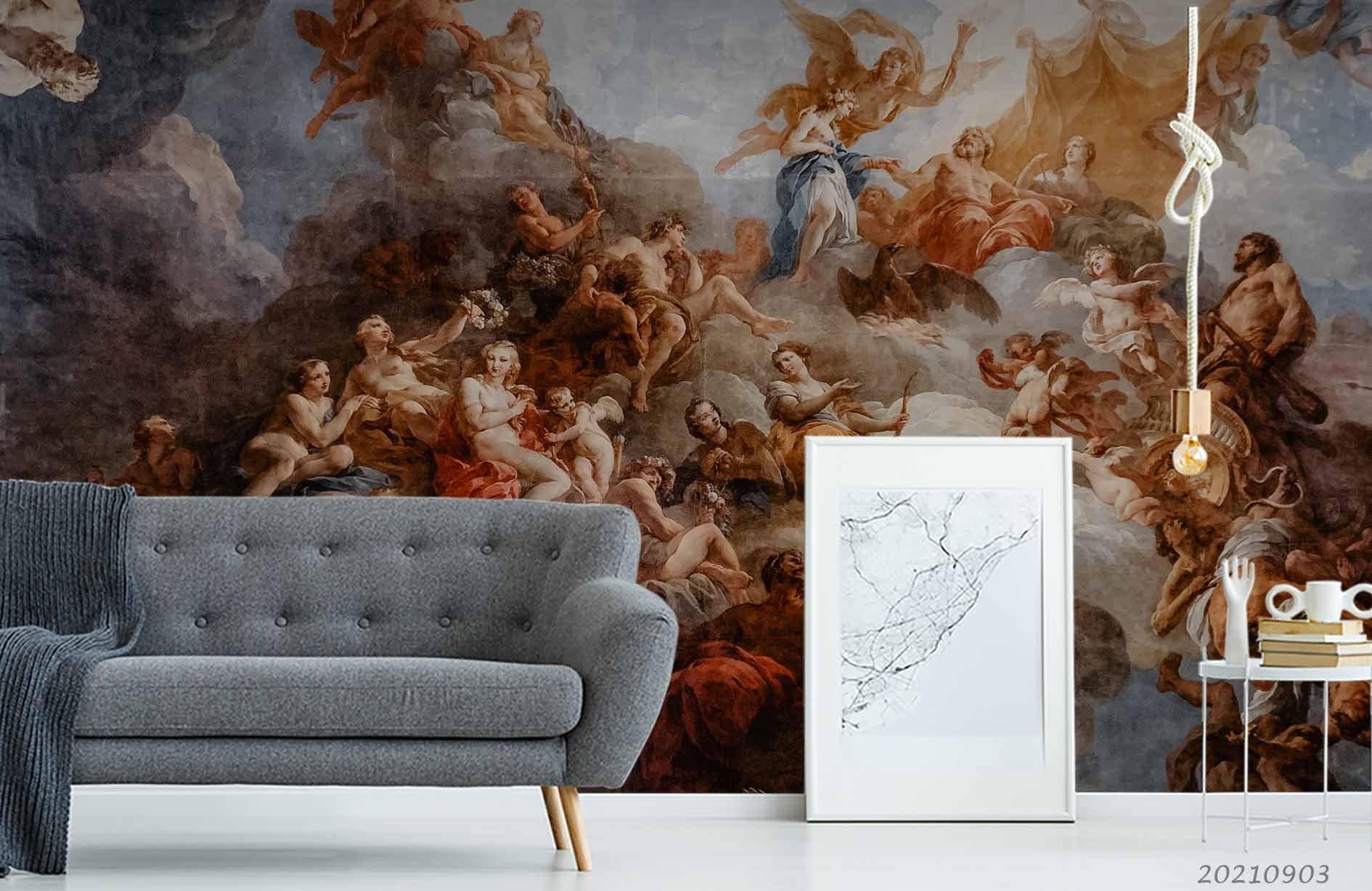 3D European Religious Angel Wall Mural Wallpaper LQH 93- Jess Art Decoration