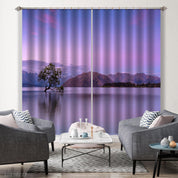 3D Mountain Wood Calm Water Surface Curtains and Drapes GD 1444- Jess Art Decoration