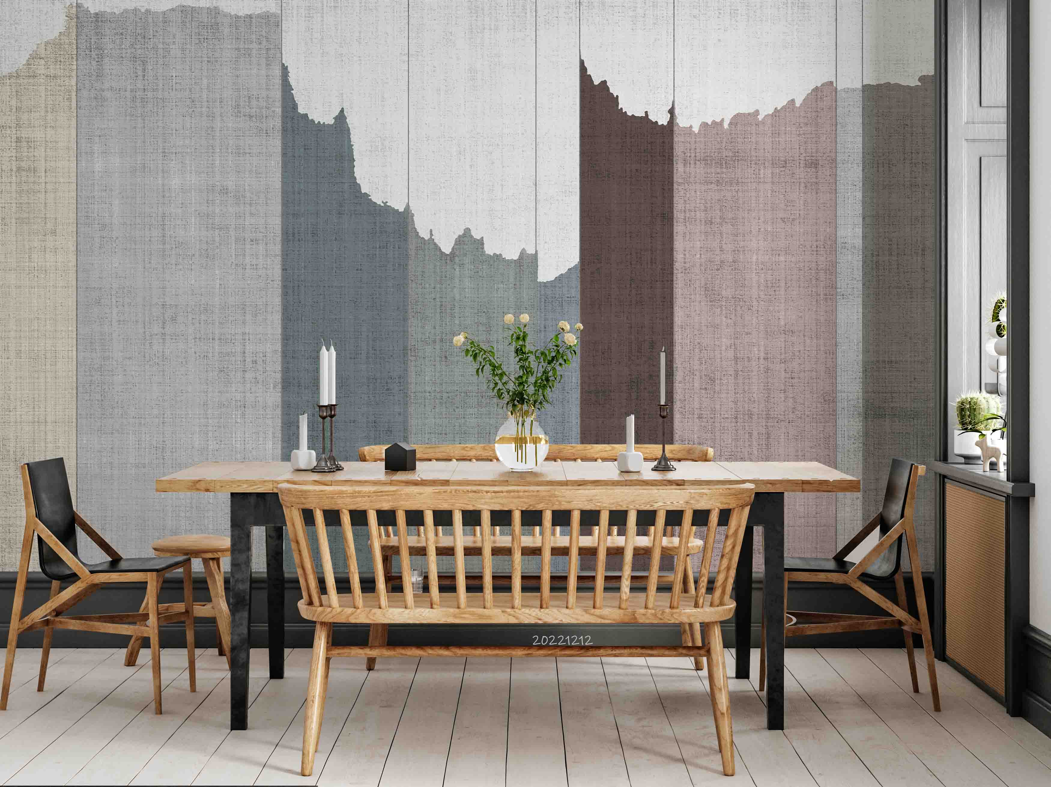 3D Vintage Smudged Knitting Background Wall Mural Wallpaper GD 1773- Jess Art Decoration