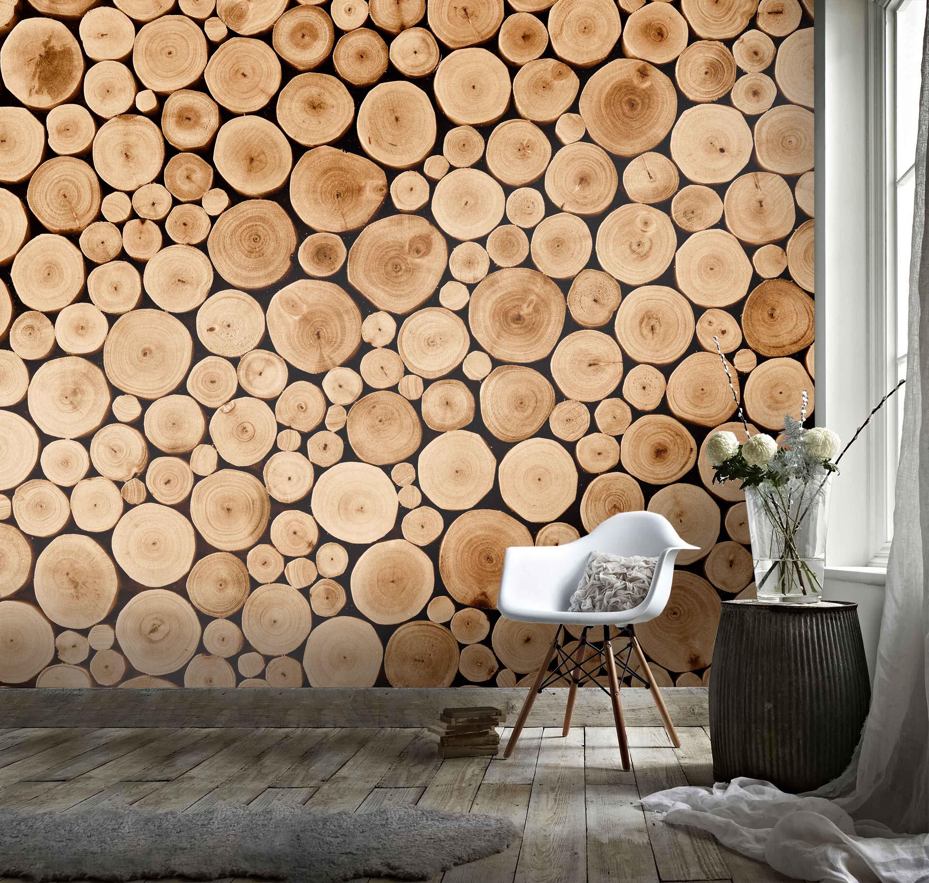 3D Laminated Log Wall Mural Wallpaper 49- Jess Art Decoration