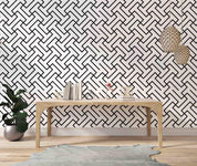 3D Geometric Maze Pattern black white maze geometric pattern wall mural wallpaper for living room - view 4