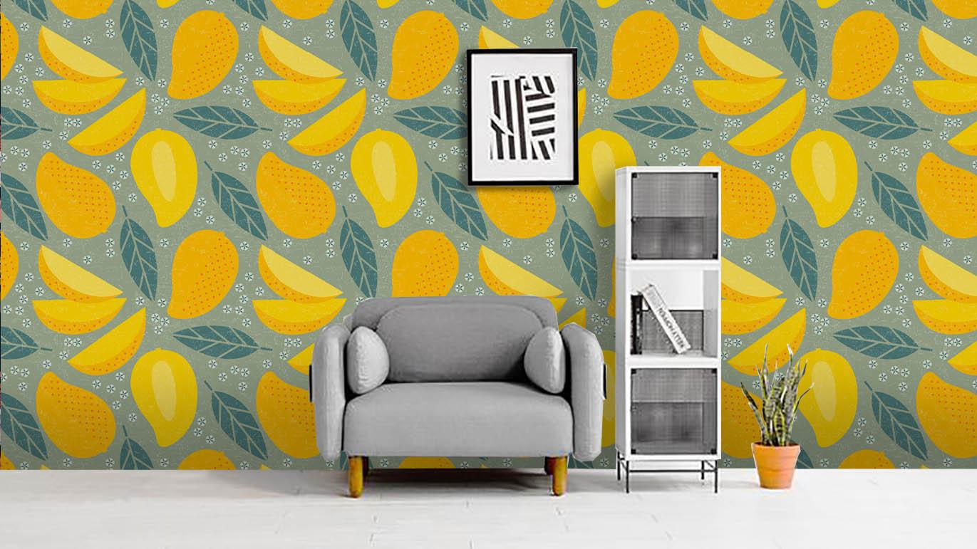 3D Yellow Mango Wall Mural Wallpaper 18- Jess Art Decoration