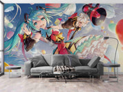 3D Lovely Anime Girl soft anime girl fantasy mural wall mural wallpaper for teen room - view 4