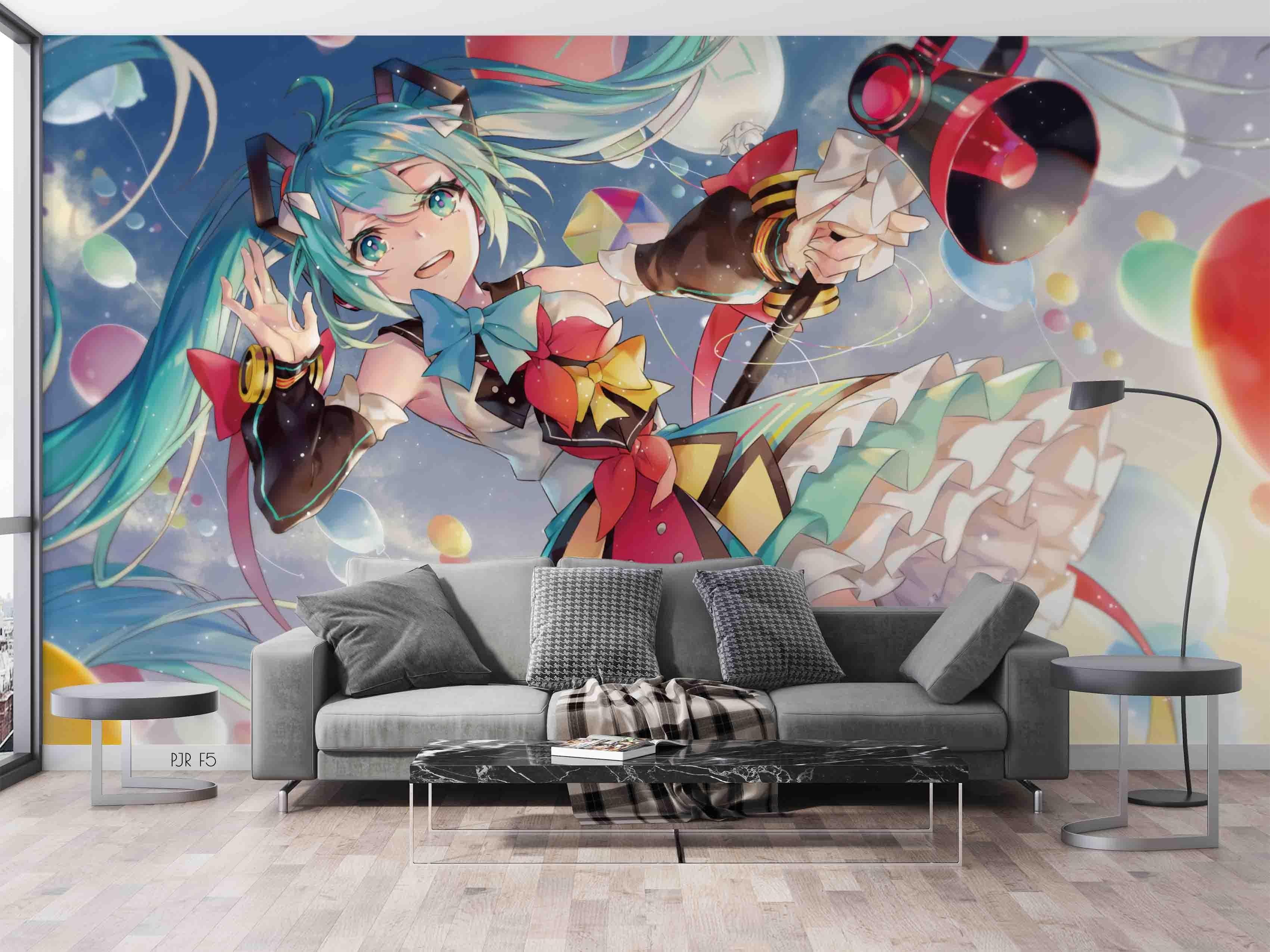 3D Lovely Anime Girl soft anime girl fantasy mural wall mural wallpaper for teen room - view 4