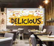 3D Yellow Alphabet Graffiti Wall Mural Wallpaper LQH 1- Jess Art Decoration