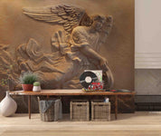 3D Relief Angel Wings Female Wall Mural Wallpaper GD 3817- Jess Art Decoration