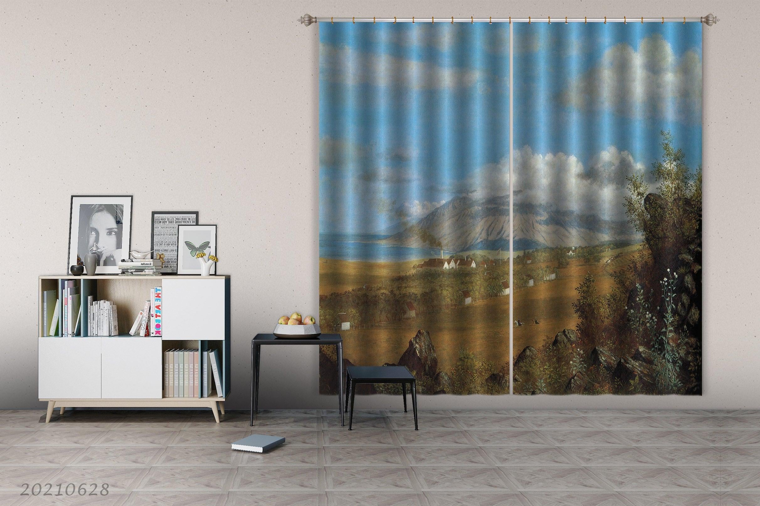 3D Nature Landscape Curtains and Drapes LQH 135- Jess Art Decoration