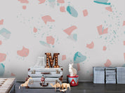 3D Pastel Terrazzo pastel terrazzo pattern wall mural wallpaper for nursery - view 4