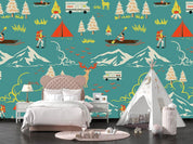 3D Camping Tourism Wall Mural Wallpaper LQH 125- Jess Art Decoration