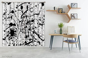 3D Abstract Black Graffiti Curtains and Drapes LQH 29- Jess Art Decoration