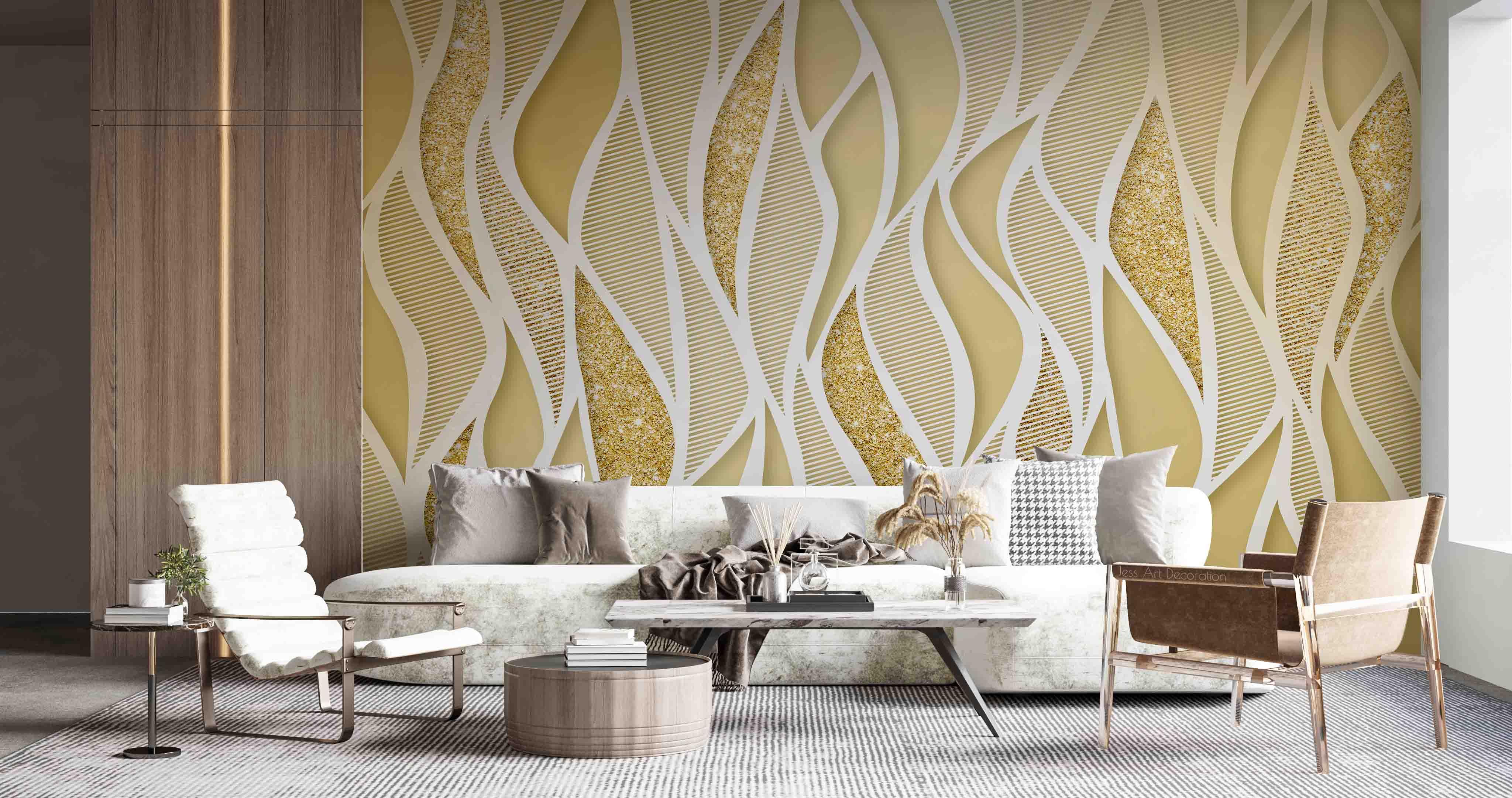 3D Geometric White Stripes Wall Mural Wallpaper GD 3095- Jess Art Decoration