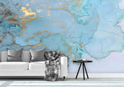 3D Watercolor Blue Marble Texture Wall Mural Wallpaper LQH 107- Jess Art Decoration