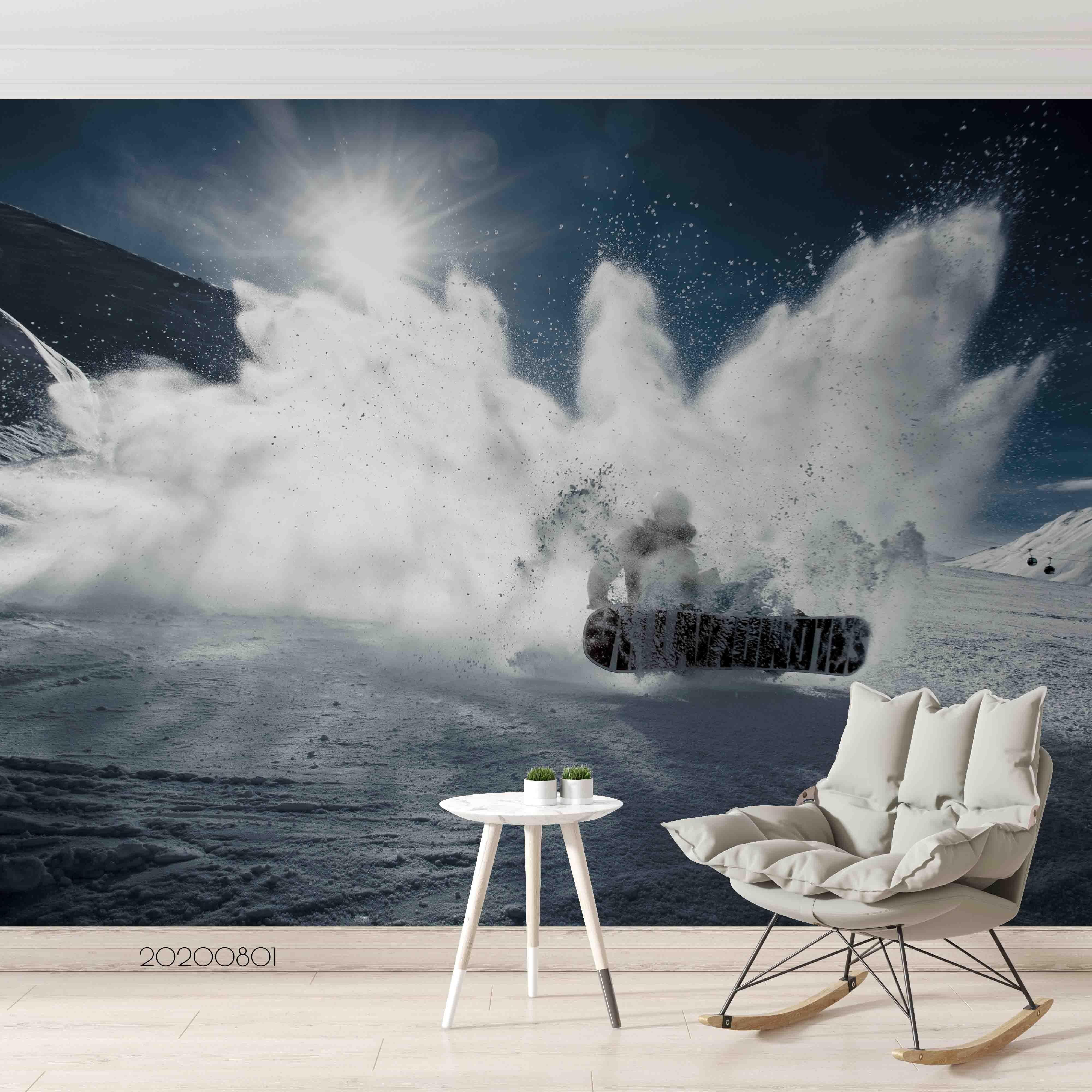 3D Skiing Scenery Wall Mural Wallpaper LXL 875- Jess Art Decoration