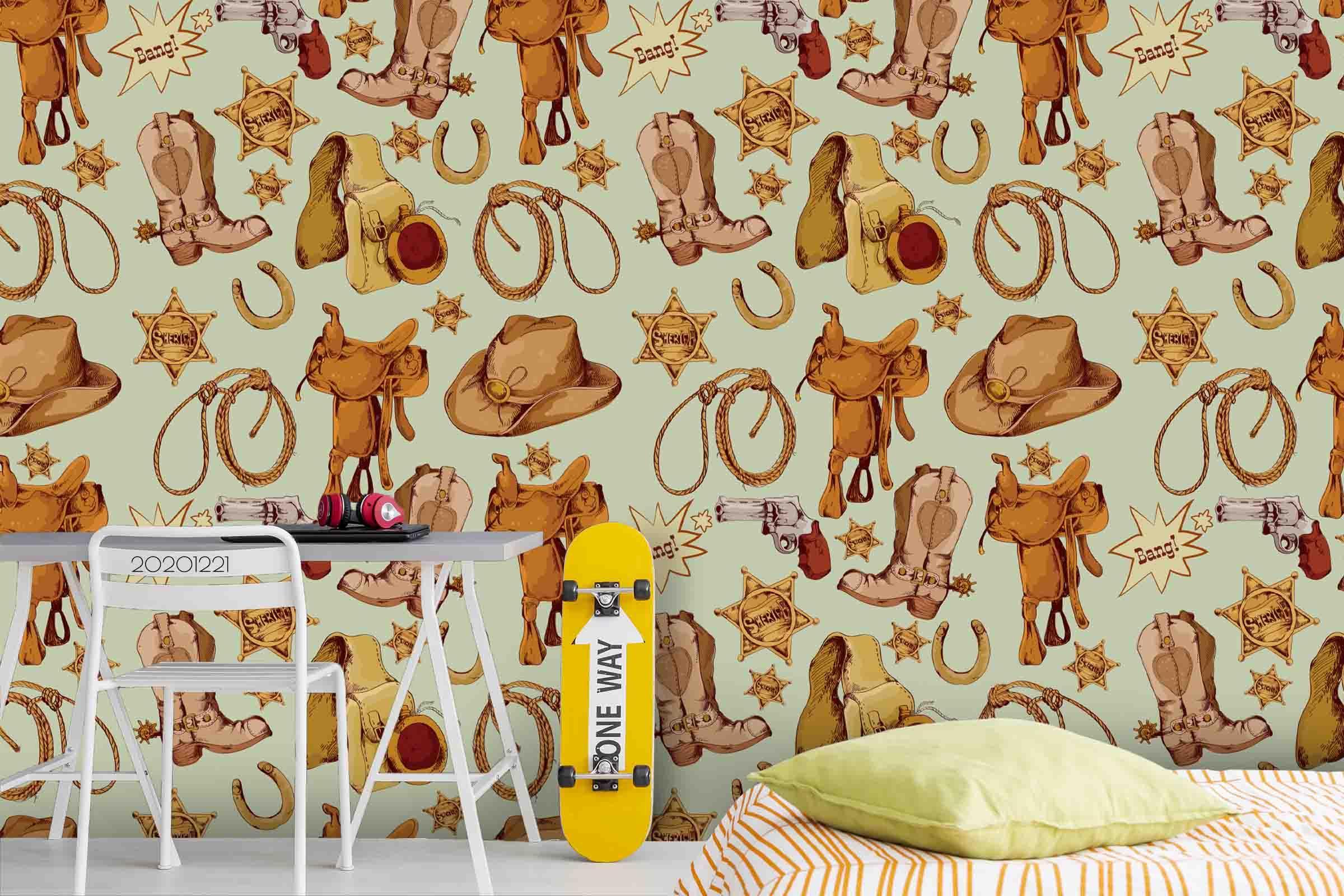 3D Hand Drawn Denim Apparel Wall Mural Wallpaper LQH 86- Jess Art Decoration