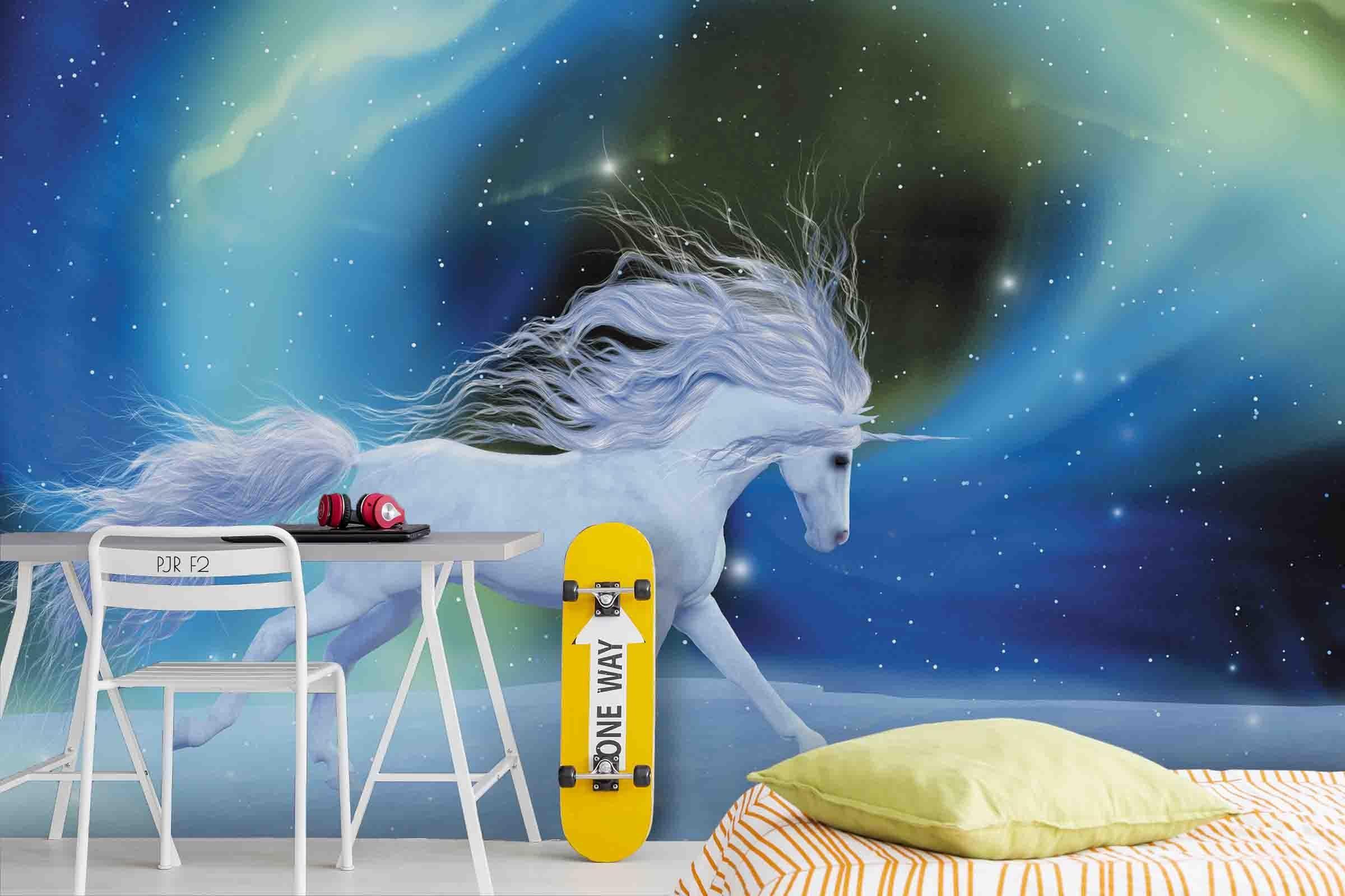 3D Aurora Unicorn aurora unicorn fantasy mural wall mural wallpaper for bedroom - view 4