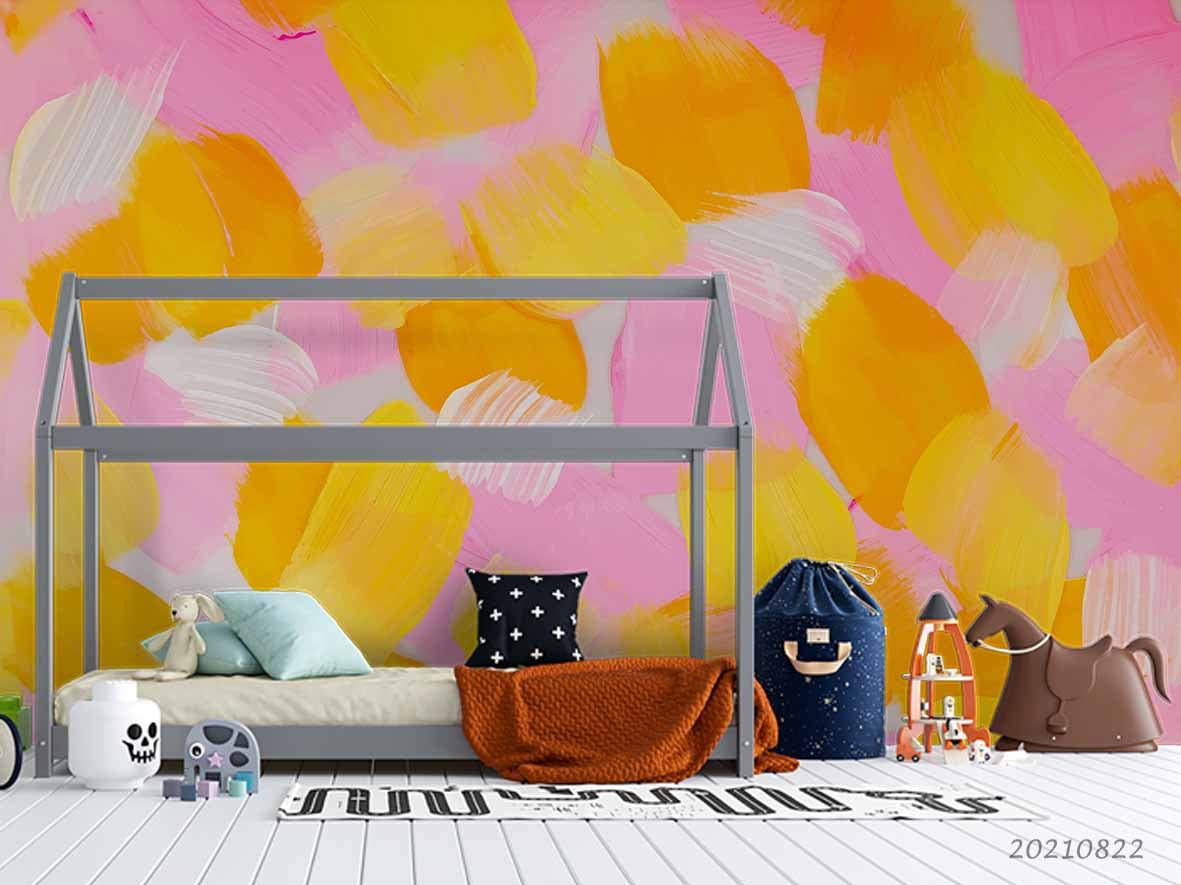 3D Abstract Color Graffiti Wall Mural Wallpaper LQH 394- Jess Art Decoration