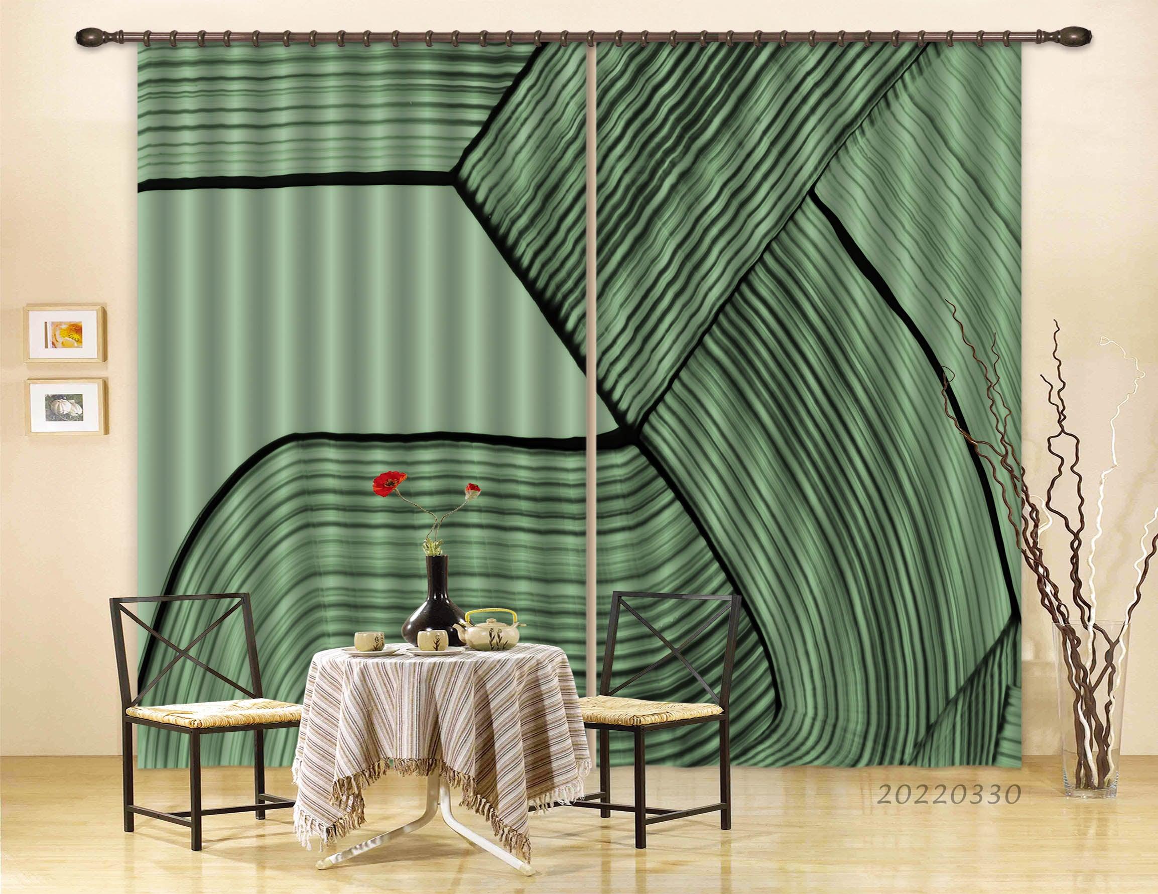 3D Landscape Mountain Forest Green Plant Curtains and Drapes GD 3680- Jess Art Decoration