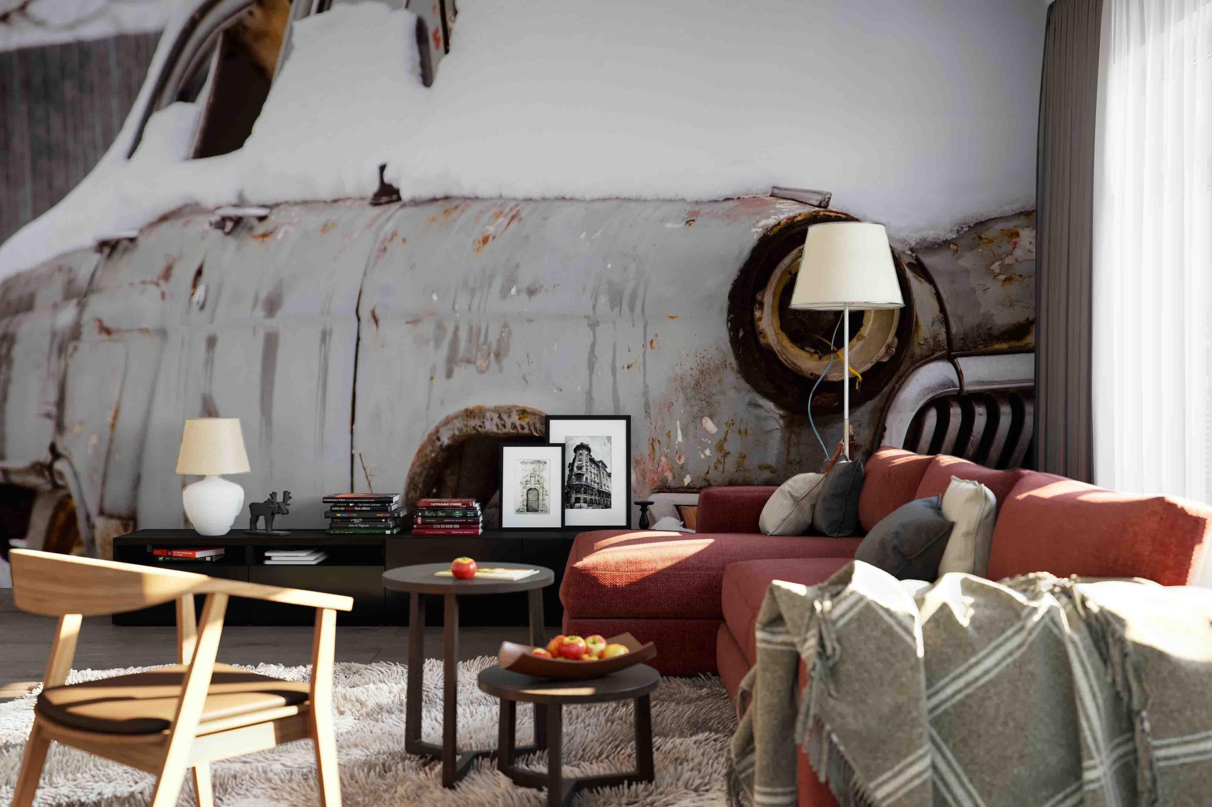 3D automobile snow wall mural wallpaper 11- Jess Art Decoration