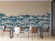 3D Abstract Blue Ocean Waves Wall Mural Wallpaper GD 2727- Jess Art Decoration