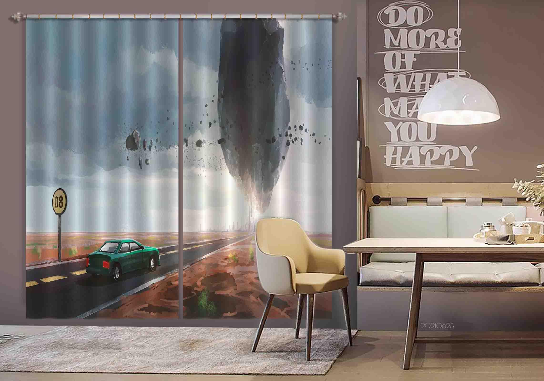 3D Landscape Oil Painting Curtains and Drapes LQH 25- Jess Art Decoration