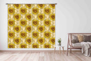 3D Watercolor Floral Sunflower Yellow Curtains and Drapes LLL 437- Jess Art Decoration
