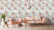 3D pink flower branch wall mural wallpaper 25- Jess Art Decoration