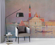 3D Architecture Sailboat Lake Landscape Oil Painting Wall Mural Wallpaper GD 4545- Jess Art Decoration