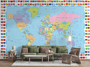 3D Country World Map Wall Mural Wallpaper LXL 667- Jess Art Decoration