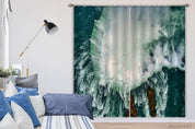 3D Aerial View Ocean Wave Landscape Curtains and Drapes GD 4176- Jess Art Decoration