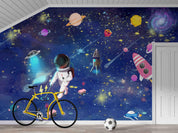 3D Cartoon Space Astronaut Planet Rocket Wall Mural Wallpaper GD 3315- Jess Art Decoration