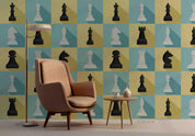 3D Chess Pattern Wall Mural Wallpaper LQH 630- Jess Art Decoration