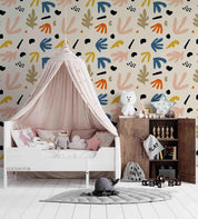 3D Hand Drawn Colored Leaves Wall Mural Wallpaper LQH 101- Jess Art Decoration
