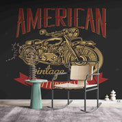 3D Classic American Motorcycle Illustration Wall Mural Wallpaper GD 3215- Jess Art Decoration