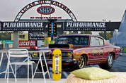 3D Retro Red Car Wall Mural Wallpaper LQH 10- Jess Art Decoration