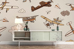 3D hand paining retro aircraft wall mural wallpaper 77- Jess Art Decoration